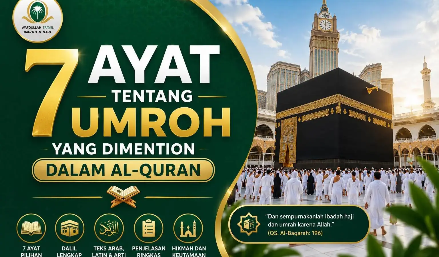 7 ayat tentang umroh yang dimention dalam alquran